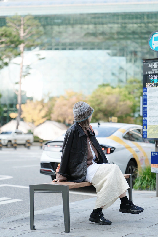 MZ856 FAUX LEATHER POCKET JACKET