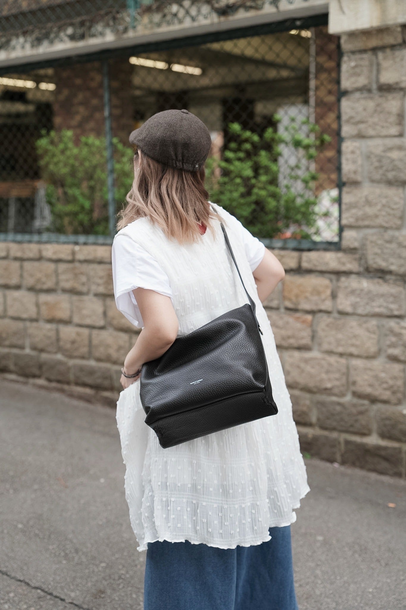 MZ951 ITALIAN HANDMADE LEATHER BOXY HOBO BAG / *9色