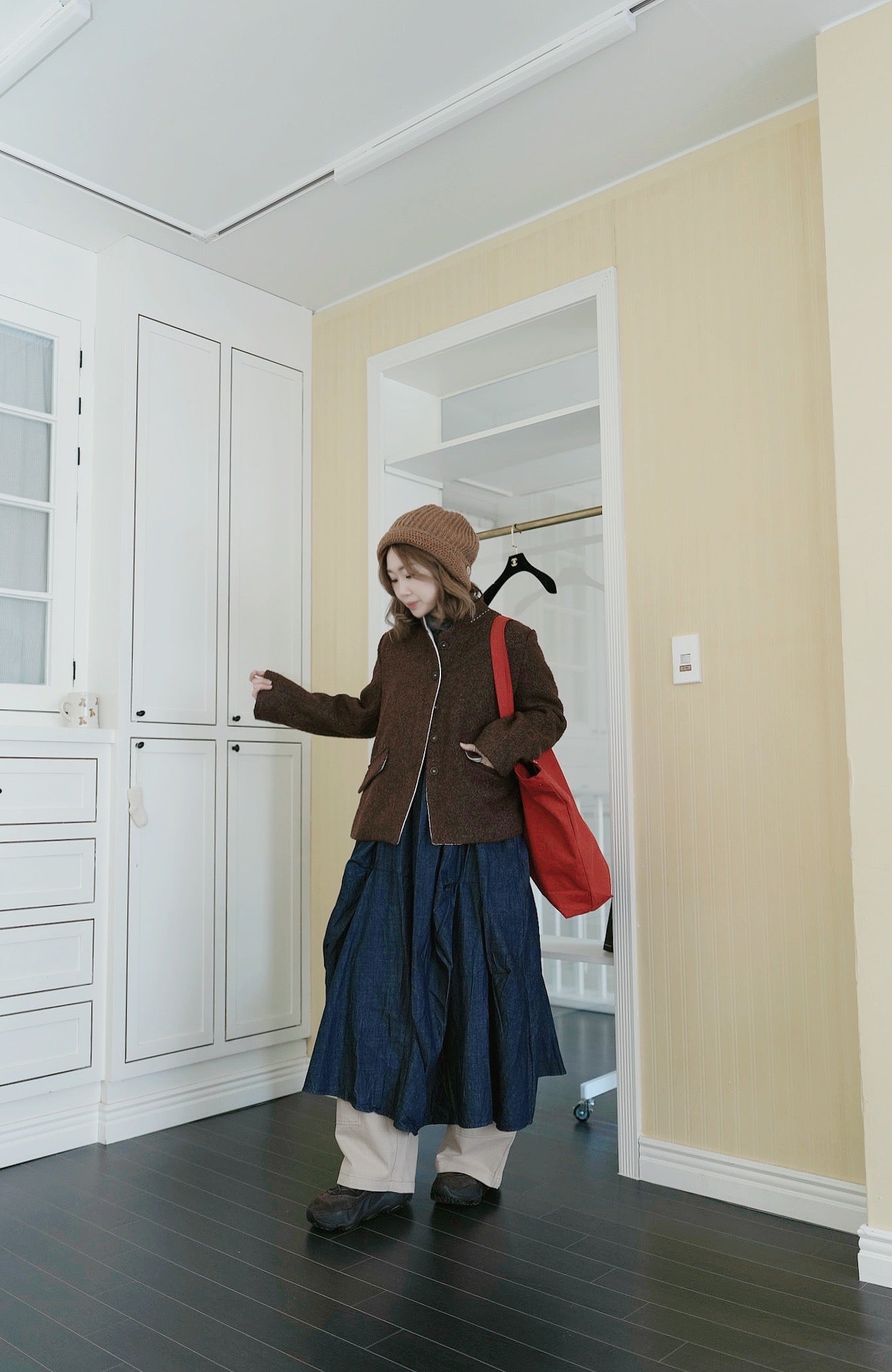 MZ928 DESIGNED STITCH WOOL COAT