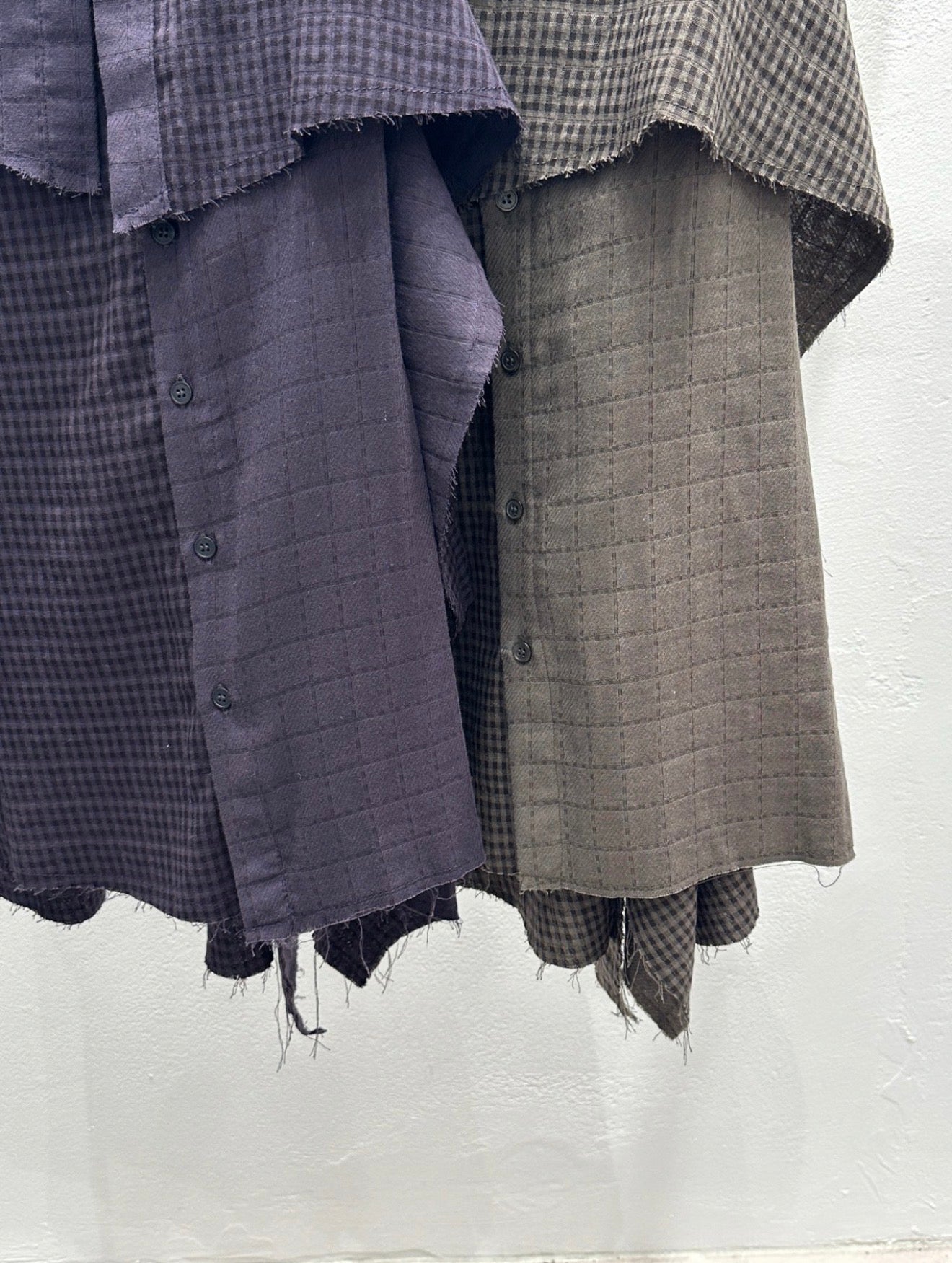 MZ935 LAYERING MINI PLAID SKIRT