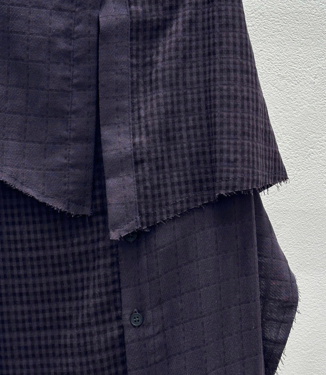 MZ935 LAYERING MINI PLAID SKIRT