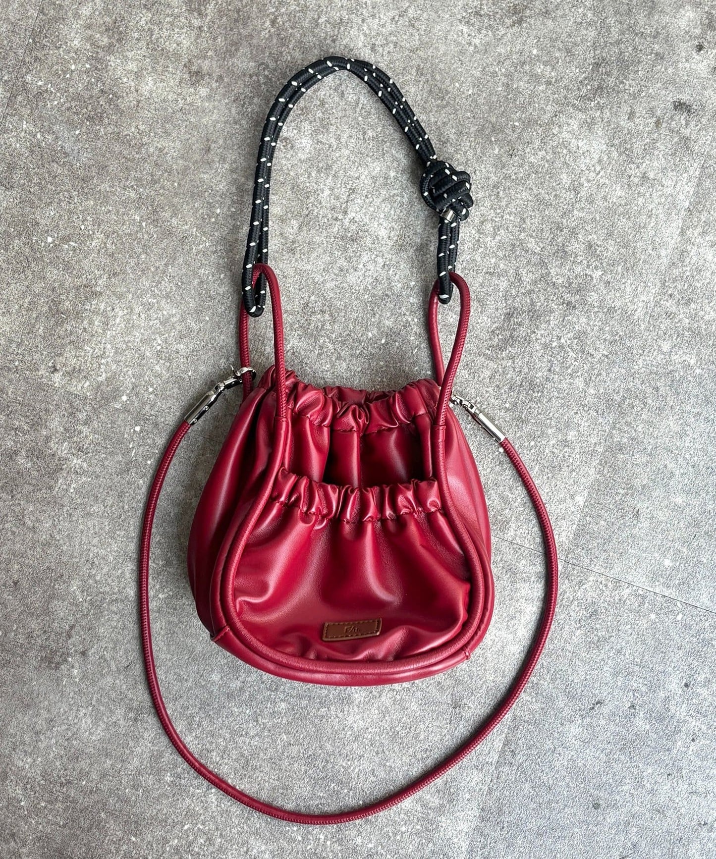 NA491 CPCM PU PARACORD GATHER SHOULDER BAG (Mini)