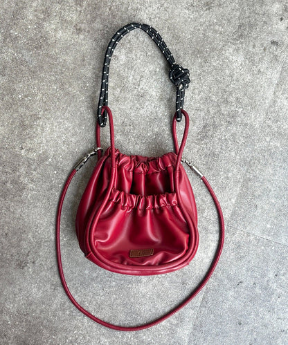 NA491 CPCM PU PARACORD GATHER SHOULDER BAG (Mini)