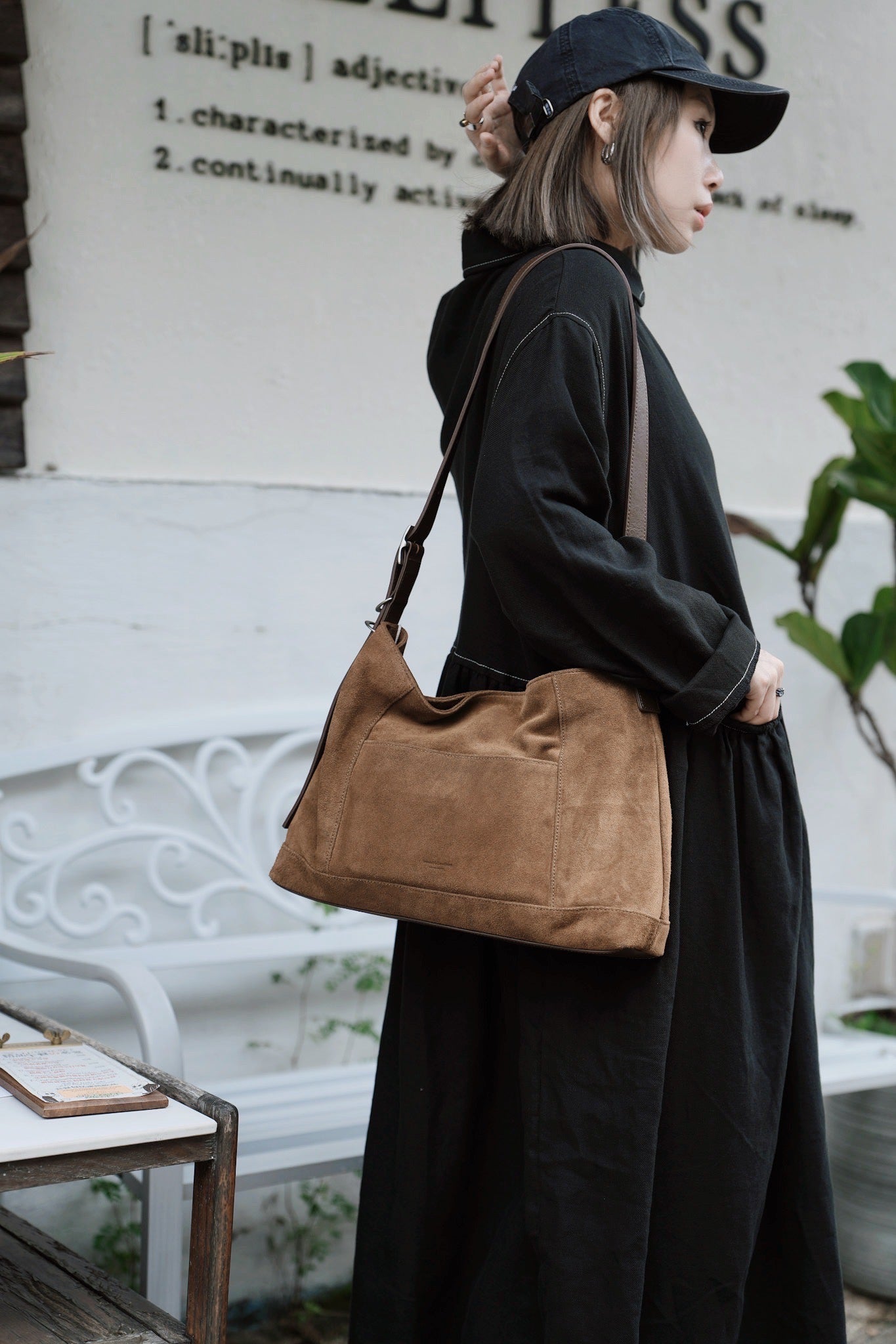 MZ847 LEATHER SQUARE TOTE BAG / 5 COLORS