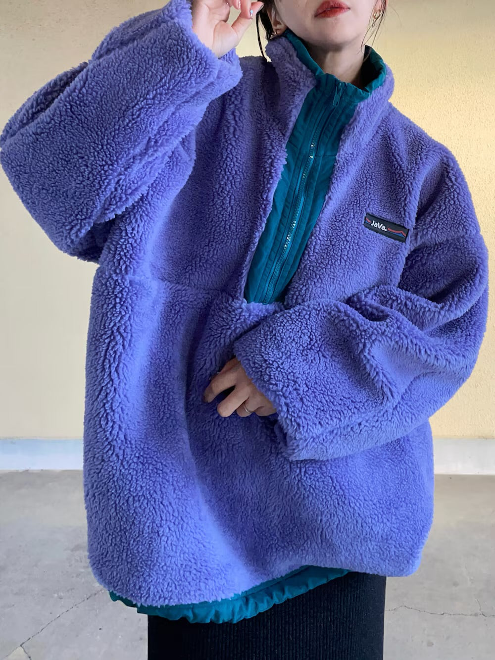 NA460 REVERSIBLE HALF ZIP BOA BLOUSON