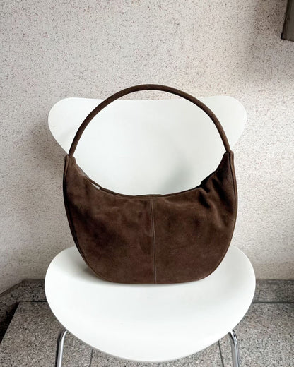 MZ943 ITALIAN LEATHER HANDMADE CURVE SHOULDER BAG