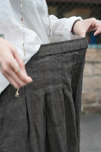 MZ997 LIGHT-WEIGHT LINEN CULOTTES