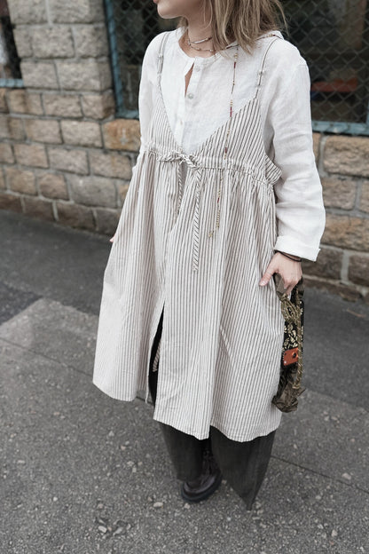 CB102 2WAY STRIPED LAYER DRESS
