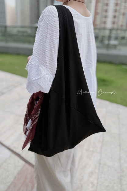 MB038 PLEATED SCARF TOTE BAG