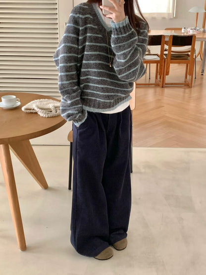 MZ861 ELASTIC WAIST CORDUROY PANTS