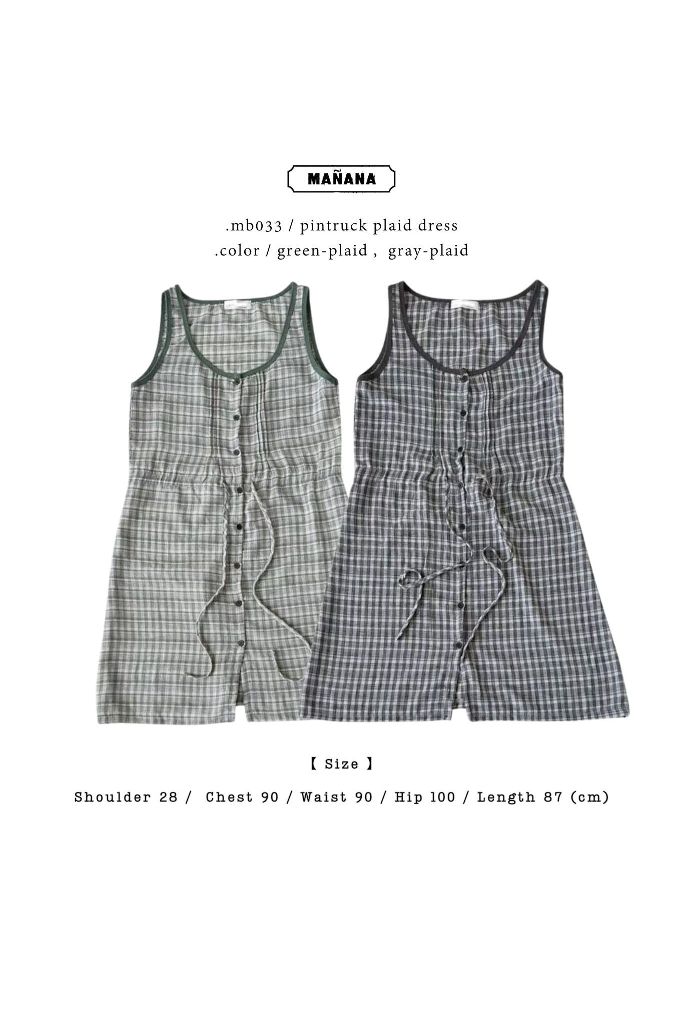 MB033 PINTRUCK PLAID DRESS