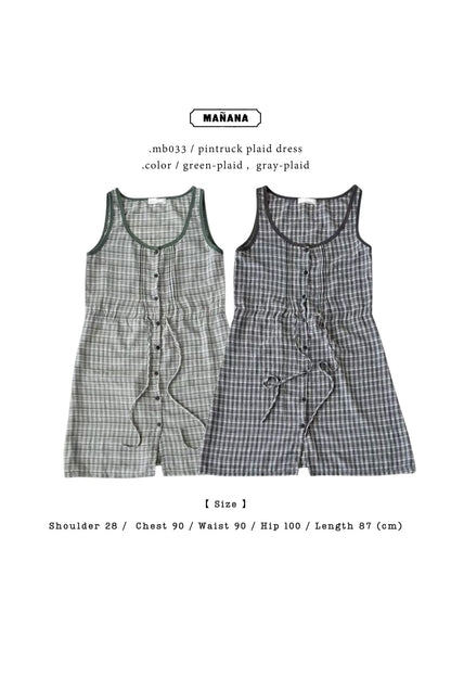 MB033 PINTRUCK PLAID DRESS