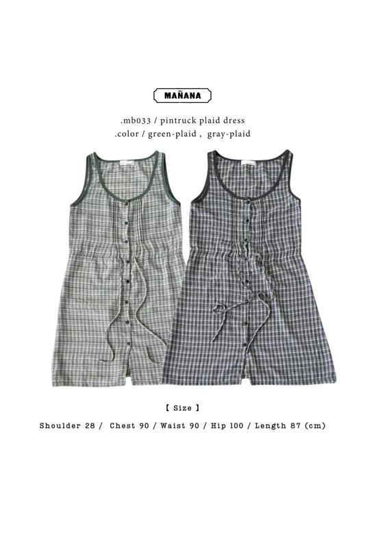 MB033 PINTRUCK PLAID DRESS