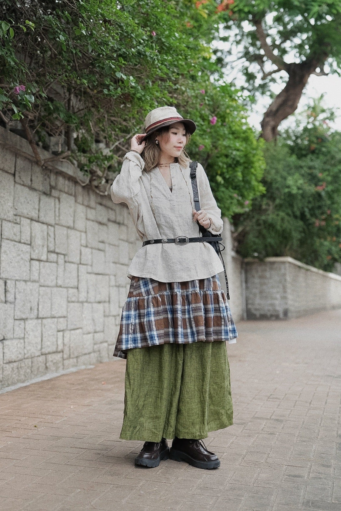 MZ997 LIGHT-WEIGHT LINEN CULOTTES