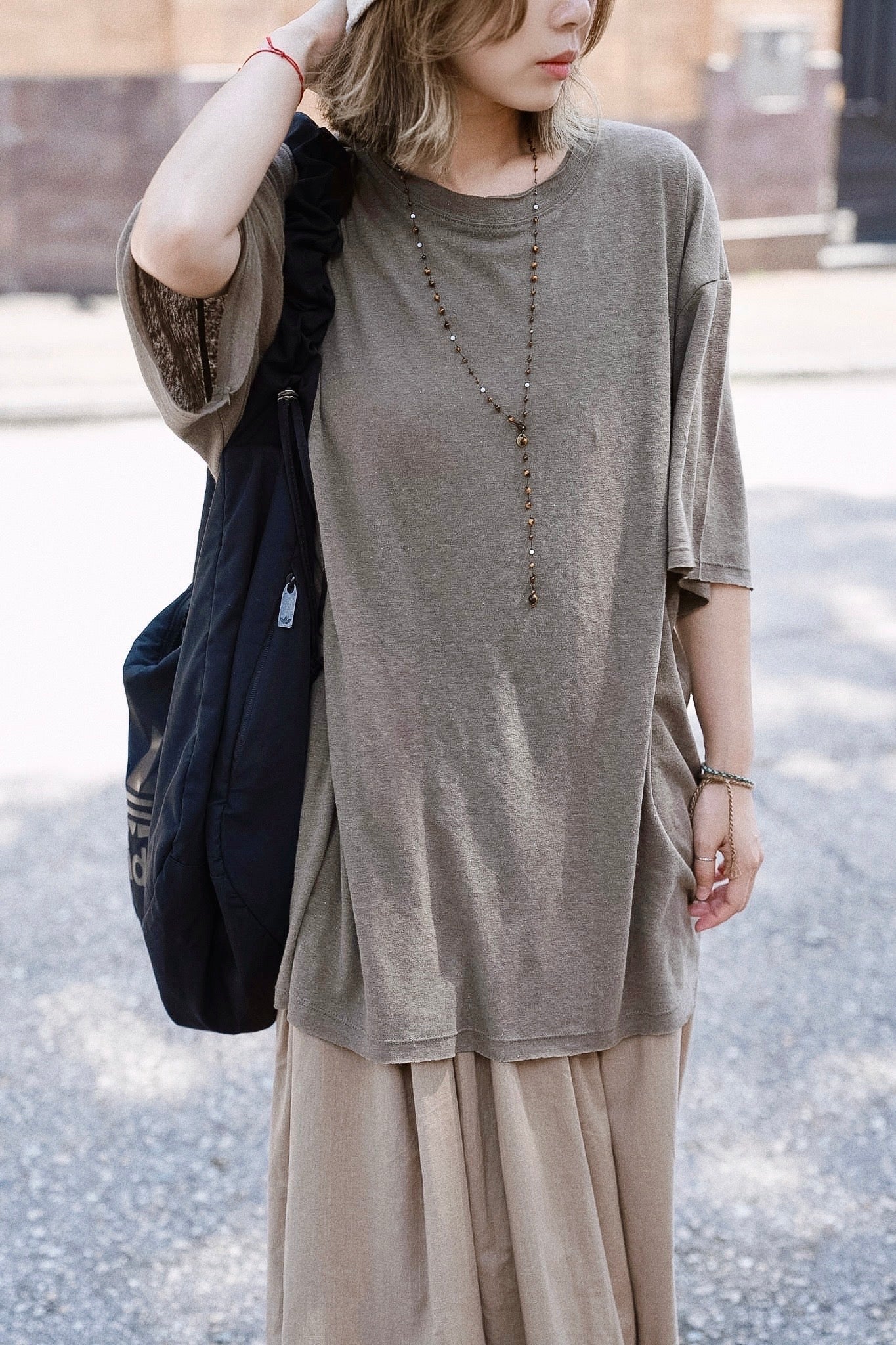 MB021 LINEN LONG TEE【 2件減-$20, 4件減-$50 】