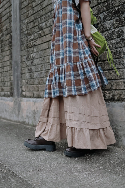 CB106 PLEATED FLARE SKIRT