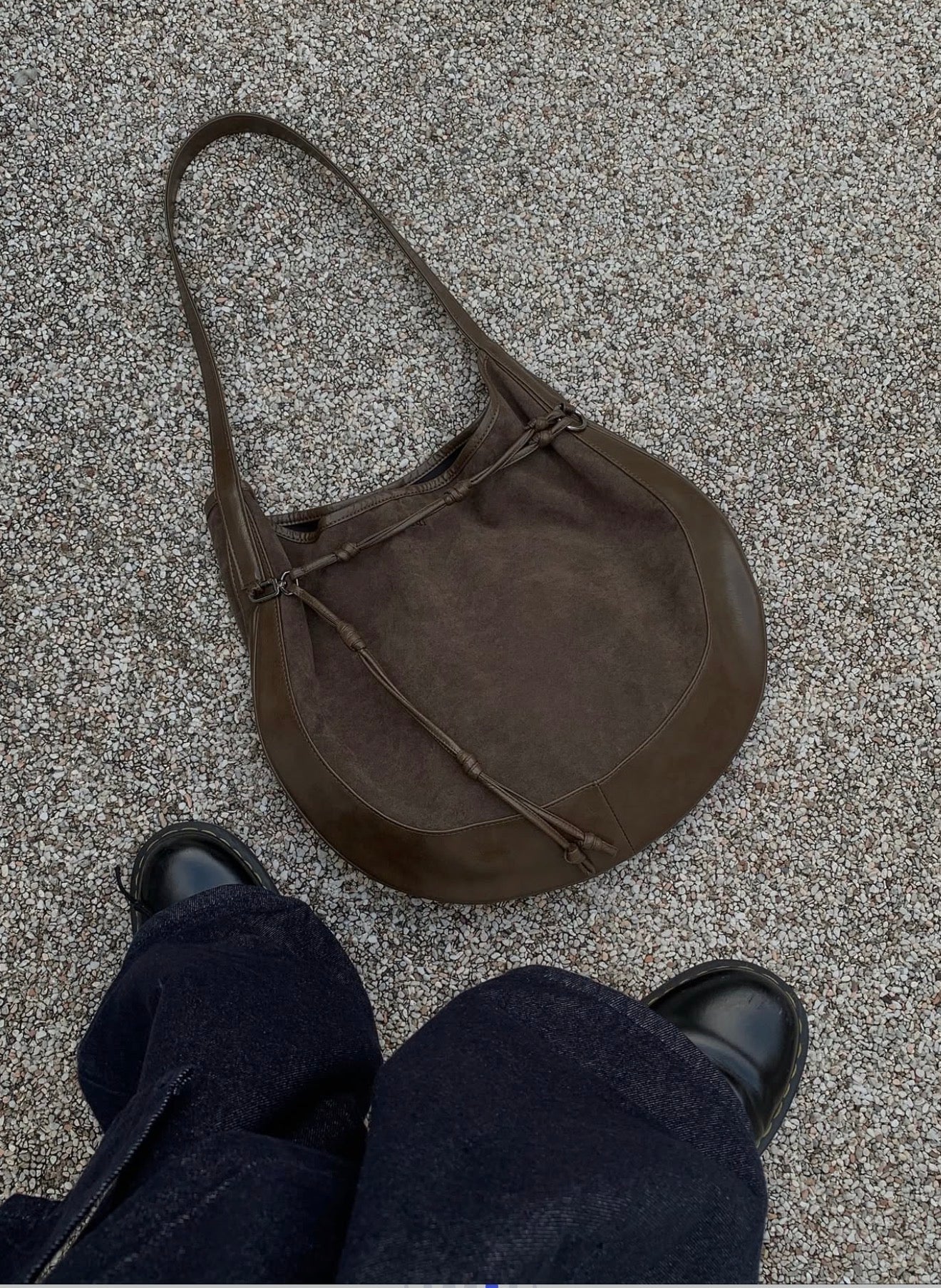 MZ899 KWANI CURVEE HOBO SUEDE BAG