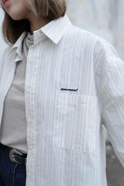 MZ883 EMBROIDERED STRIPED SHIRT