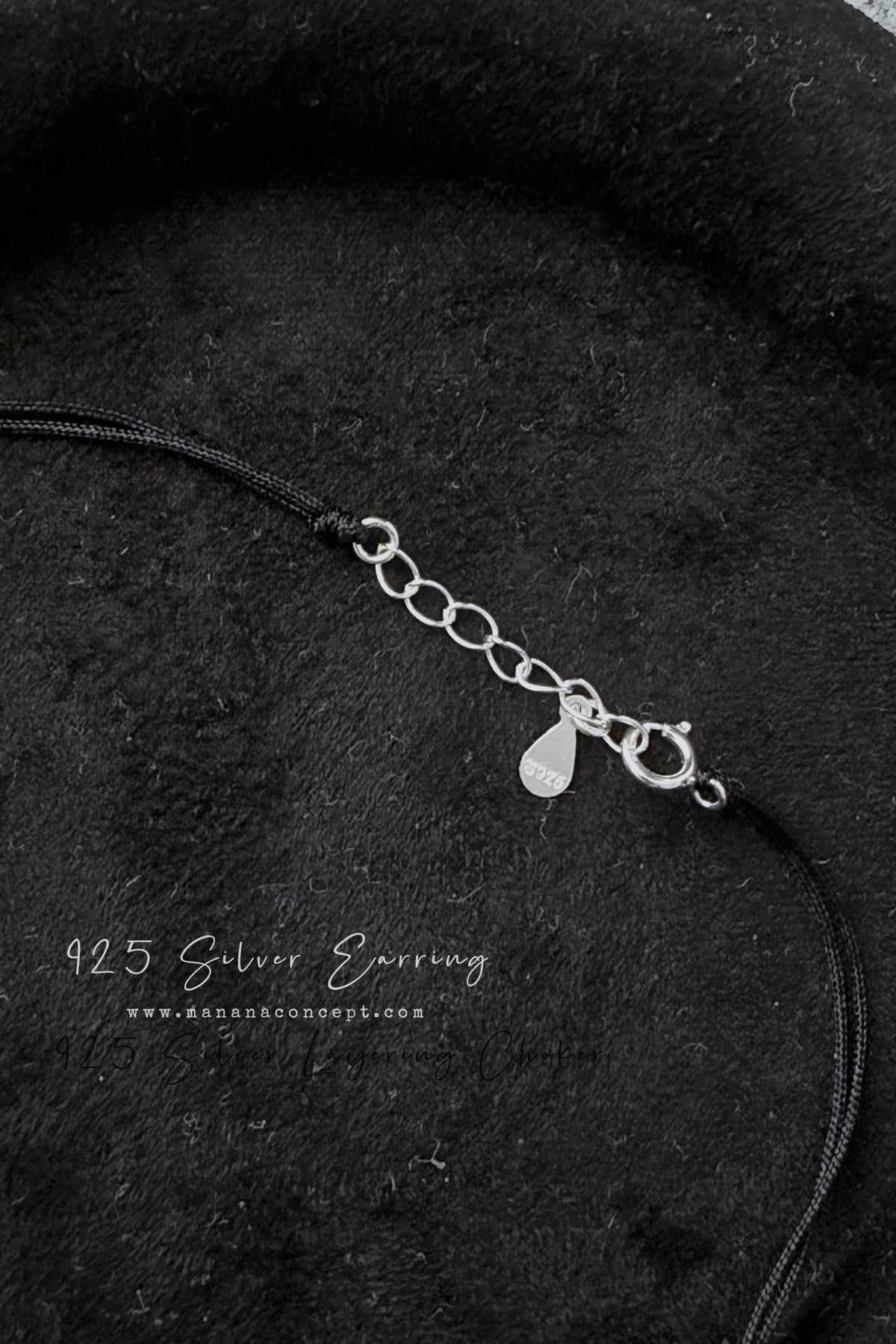 MB029 SILVER 925 LAYERING CHOKER 〔 L'Heure Bleue 〕