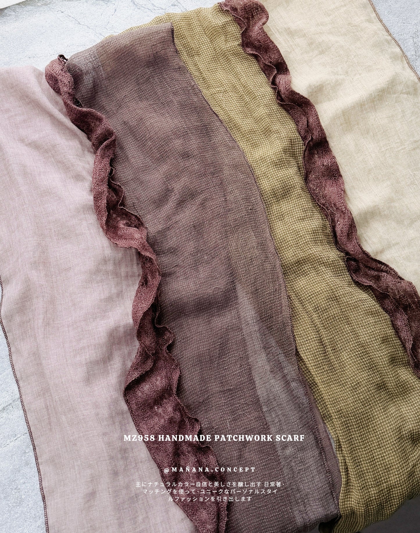 MZ958 HANDMADE PATCHWORK SCARF