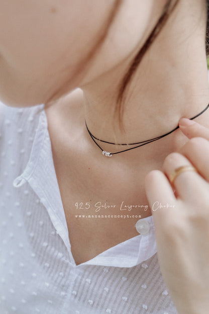 MB029 SILVER 925 LAYERING CHOKER