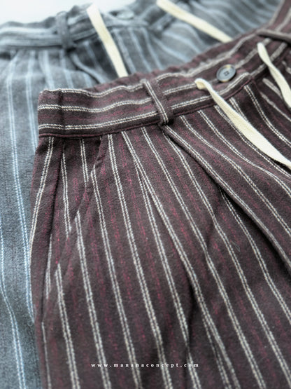 MZ930 SUEDE STRIPED PANTS