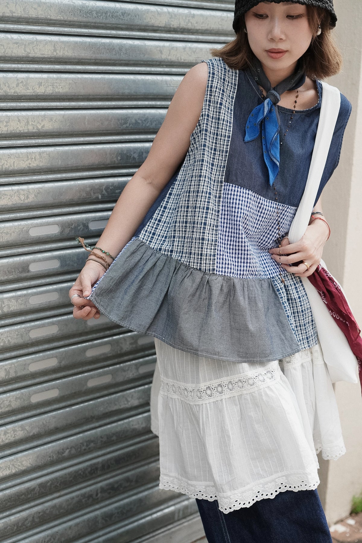 MZ319 PRINTING SQUARE SCARF / 3色