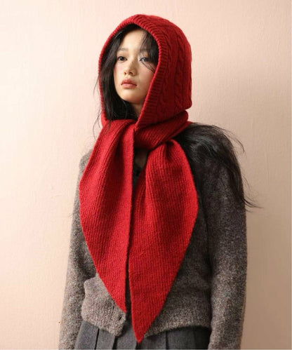 MZ921 CABLE HOODED SCARF