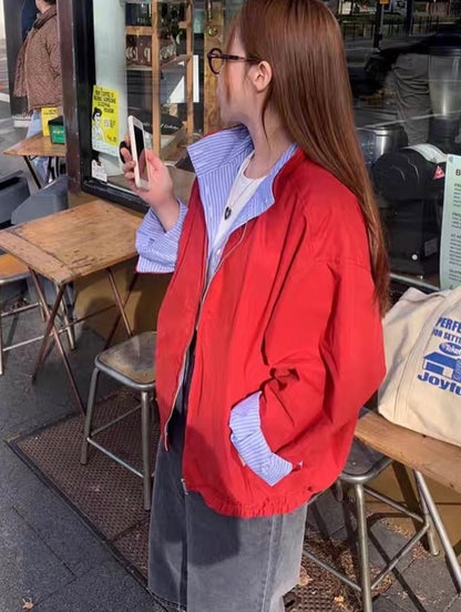 MZ626 SHIRT LAYERED STAND BLOUSON