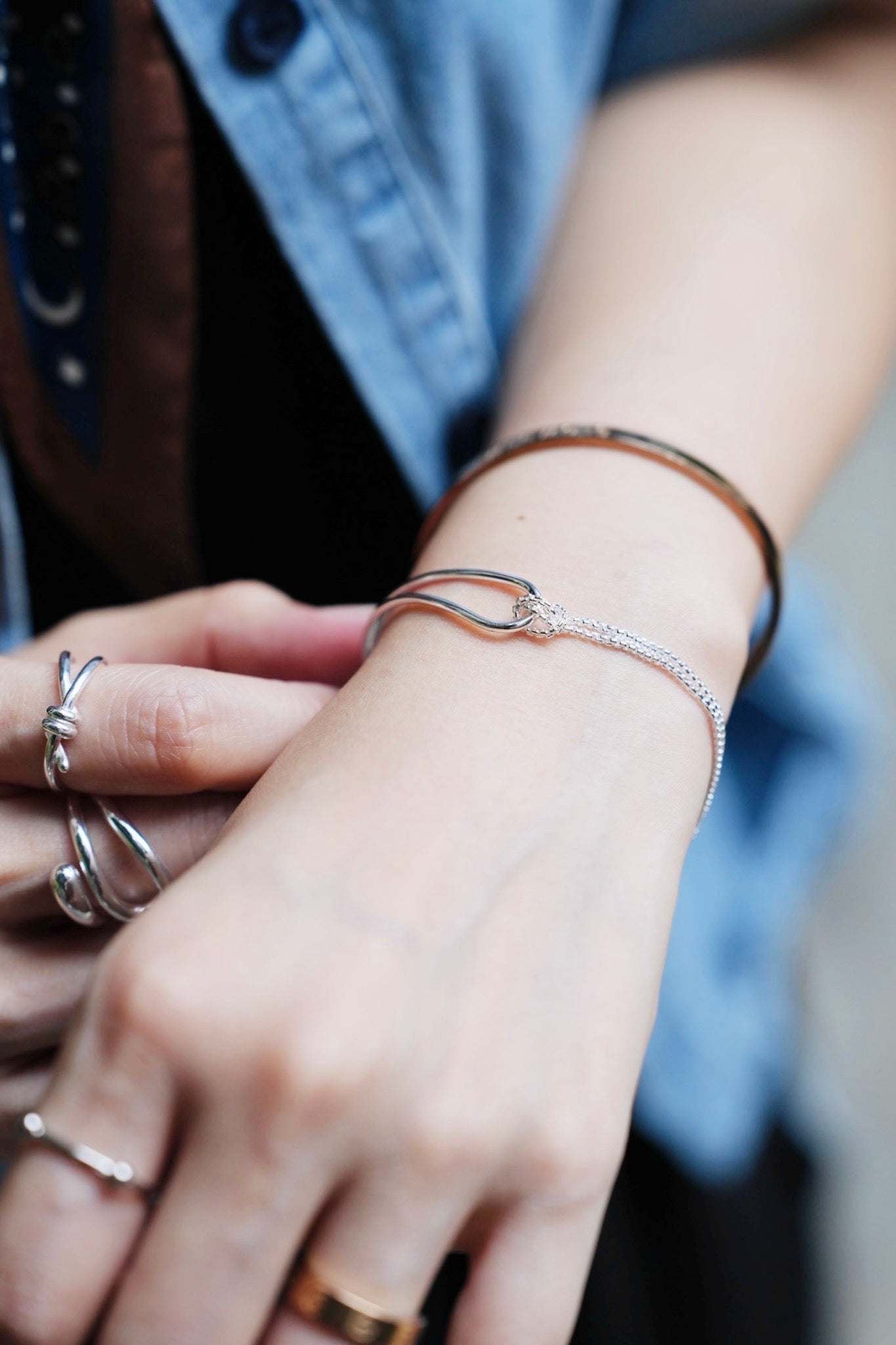 MZ829 SILVER 925 LAYERING BRACELET