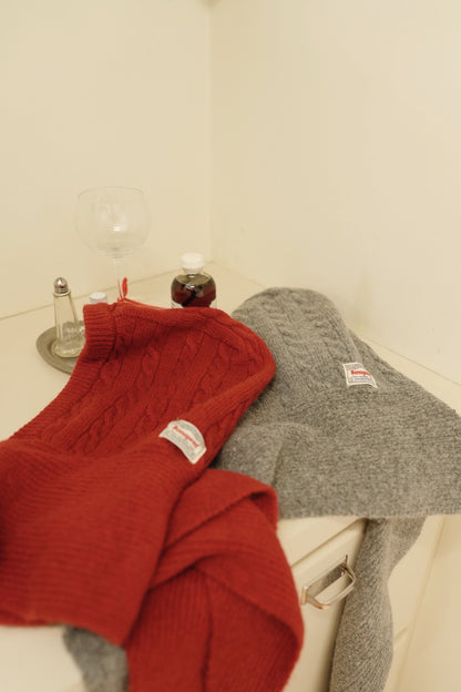 MZ921 CABLE HOODED SCARF