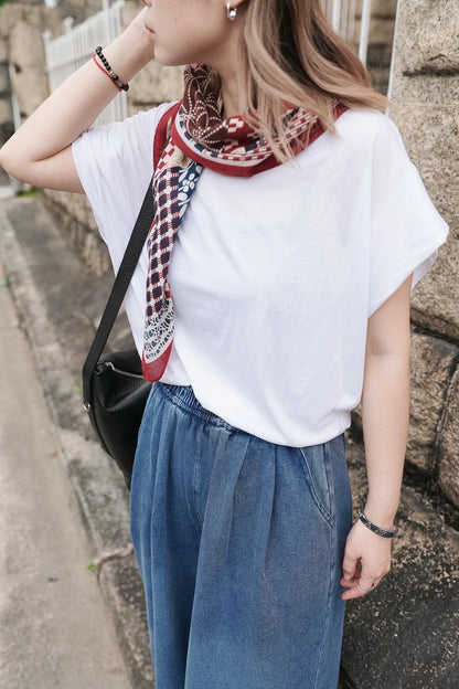 MZ985 TUCK SLEEVE T-SHIRT【2pcs -$20, 4pcs -$50】