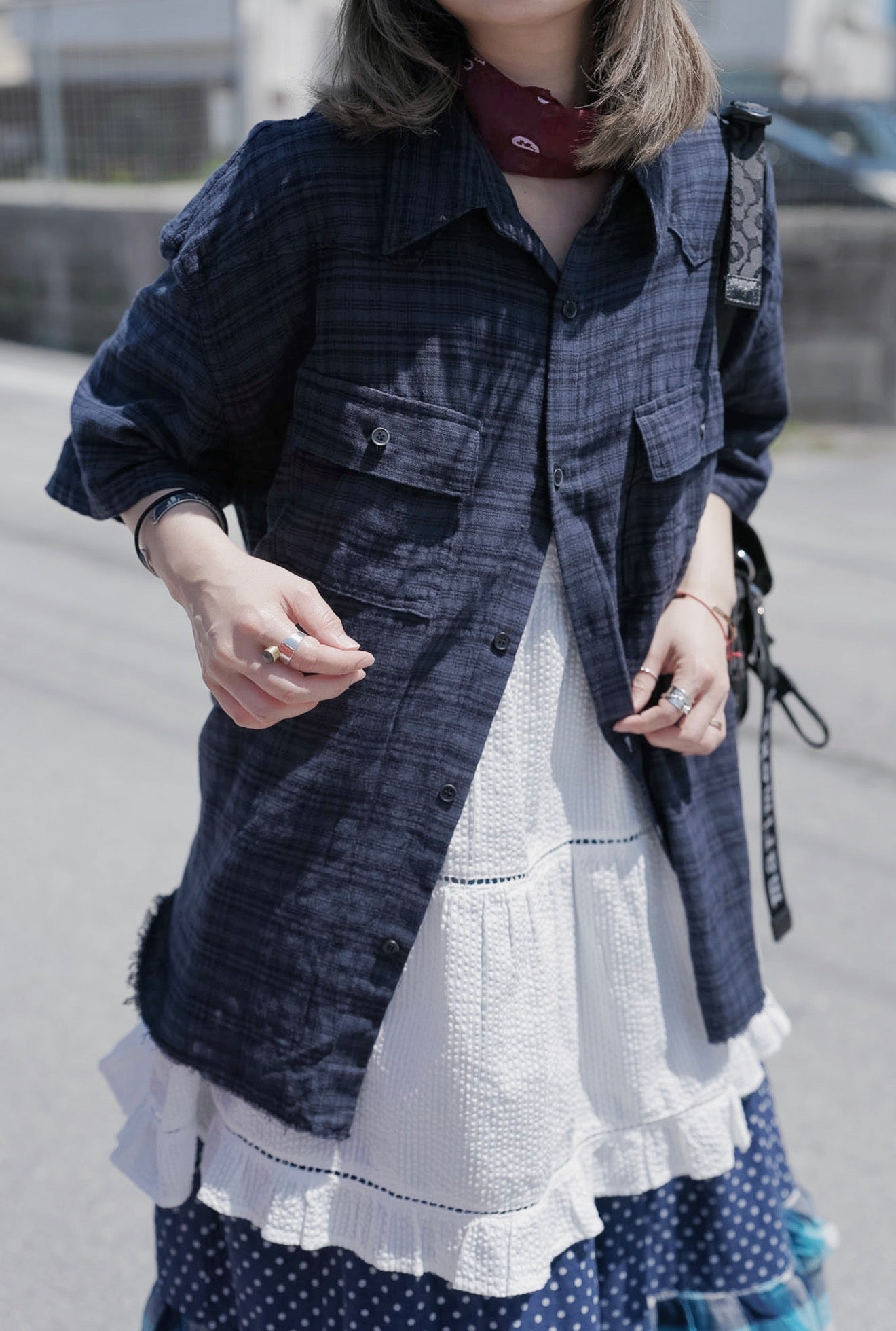 MZ991 RAYON PLAID SHIRT
