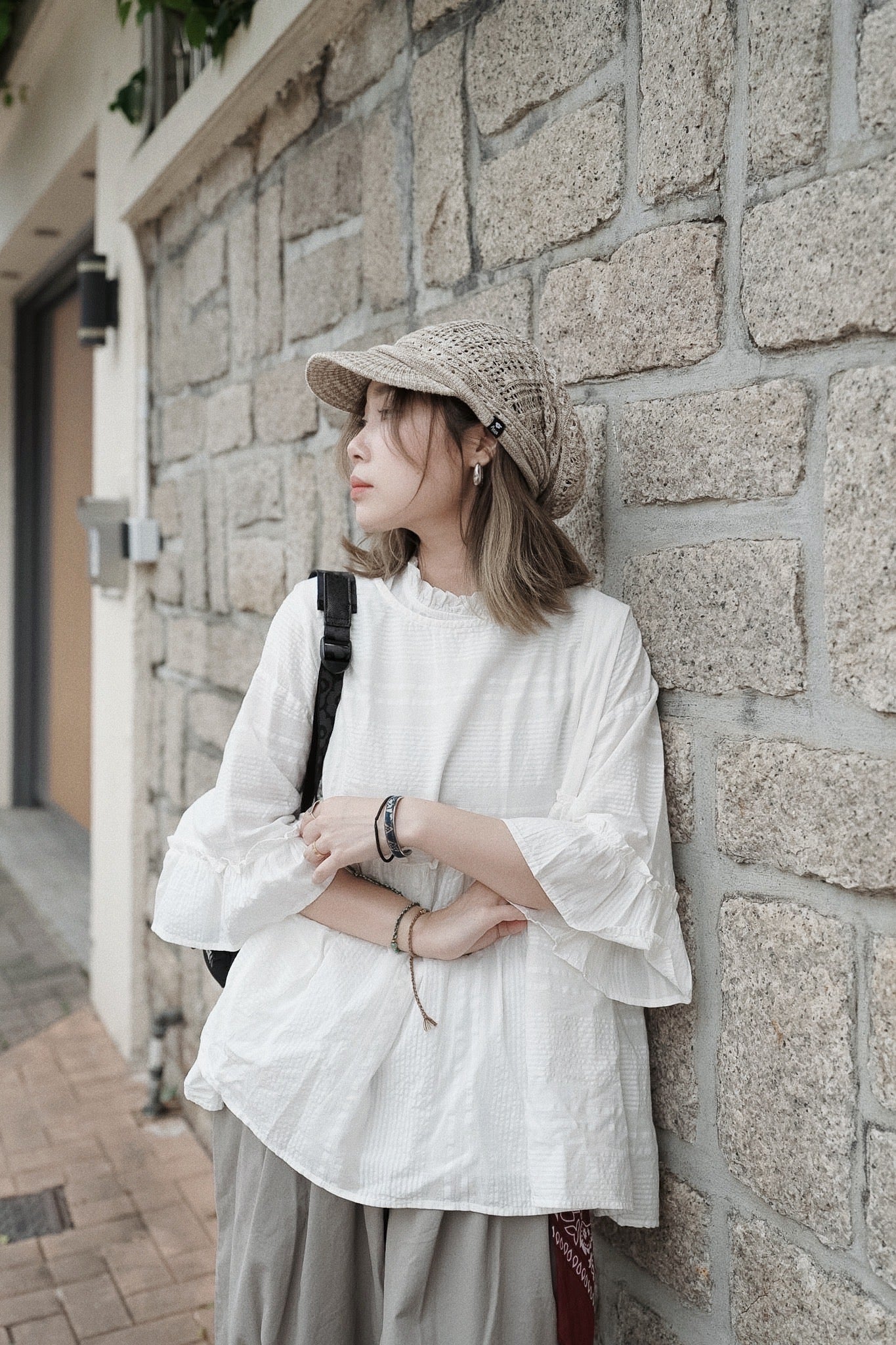 CB114 DOBBY STRIPE BLOUSE