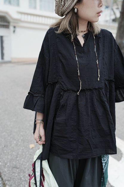 CB114 DOBBY STRIPE BLOUSE