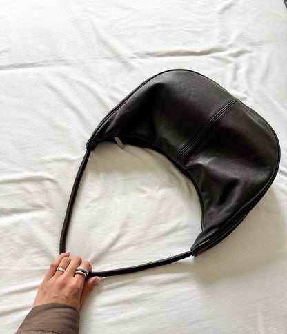 MZ943 ITALIAN LEATHER HANDMADE CURVE SHOULDER BAG