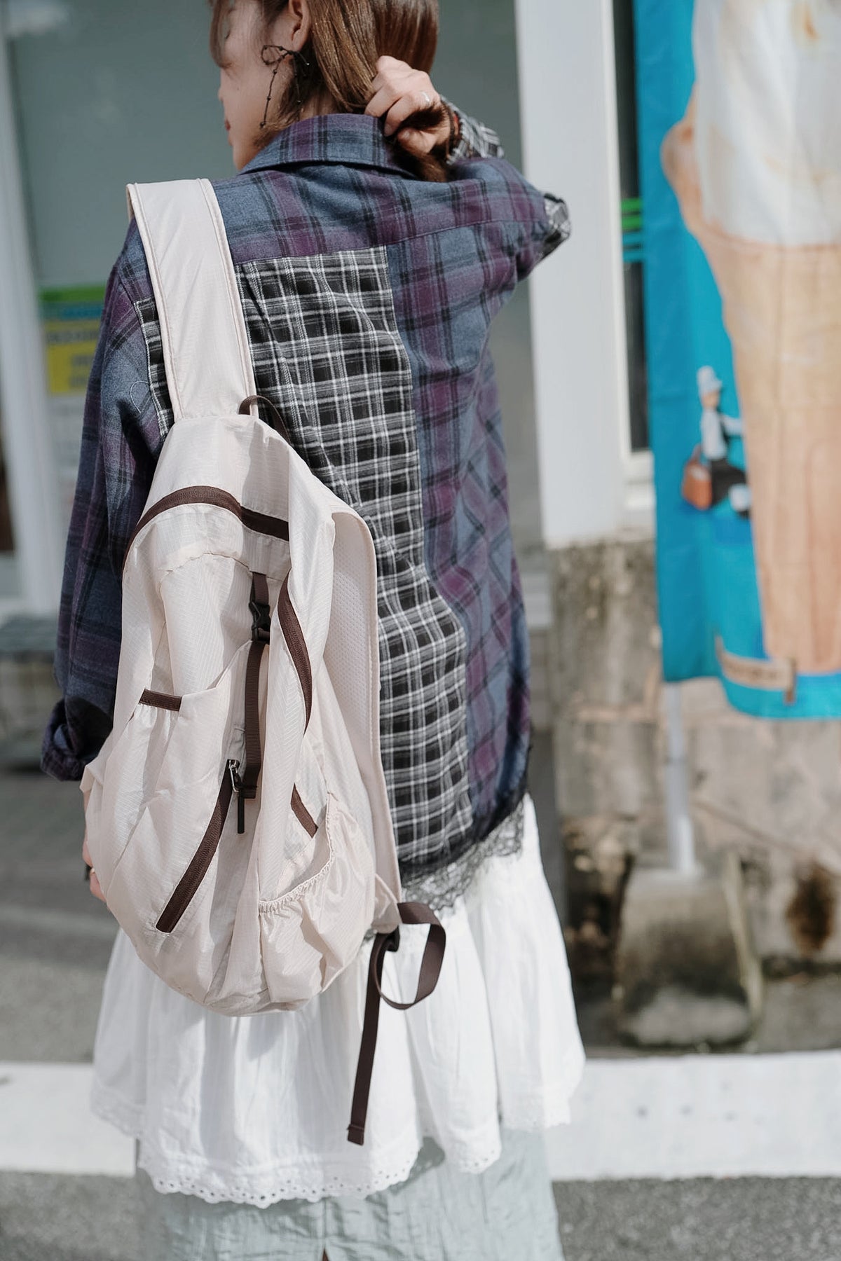 COCA POCKETABLE VERTICAL ZIPPER BACKPACK