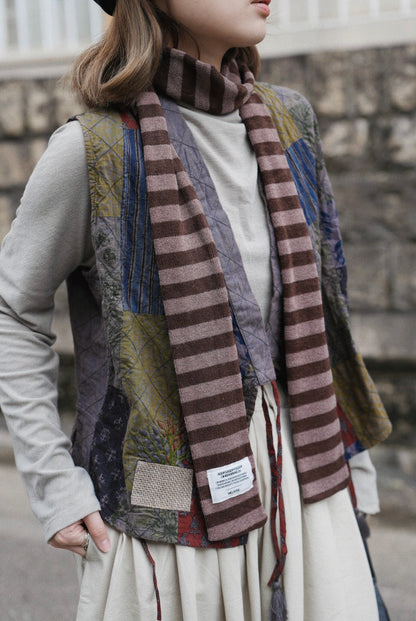 MZ894 PATCHWORK WRAP VEST