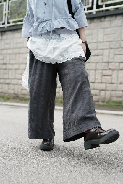 CB139 CORDED EMBROIDERY PANTS