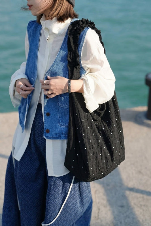 NA497 FRILL TOTE BAG