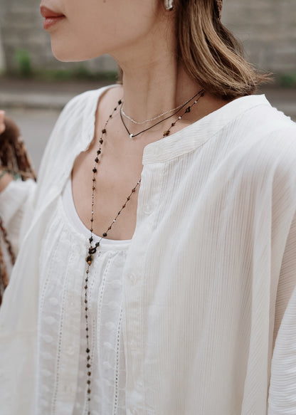 MB028 SILVER 925 LAYERING NECKLACE 〔 L'Heure Bleue 〕
