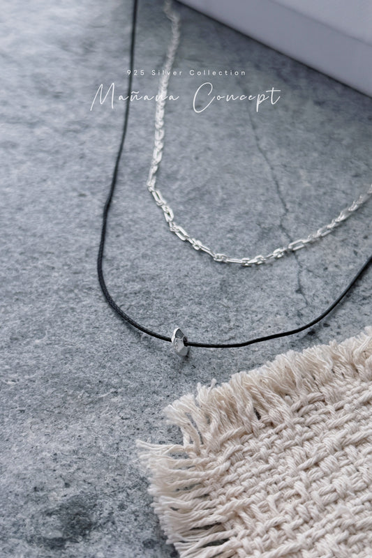 MB028 SILVER 925 LAYERING NECKLACE 〔 L'Heure Bleue 〕