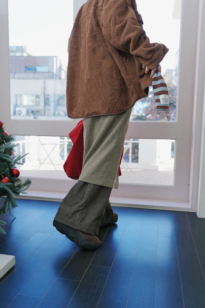 MZ923 HERRINGBONE WOOL SKIRT