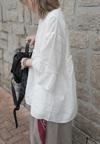 CB114 DOBBY STRIPE BLOUSE