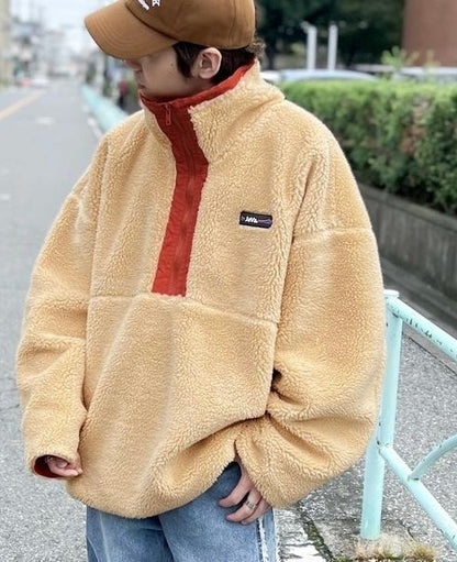 NA460 REVERSIBLE HALF ZIP BOA BLOUSON