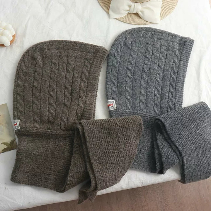 MZ921 CABLE HOODED SCARF