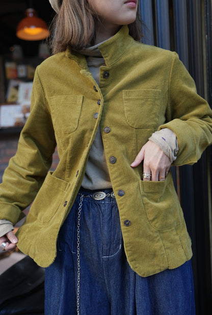 MZ892 STAND COLLAR CORDUROY JACKET