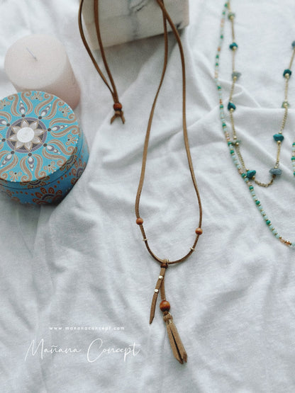 Leather Tassel Necklace