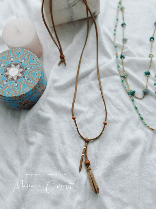 Leather Tassel Necklace