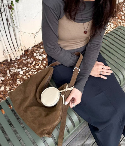 MZ951 ITALIAN HANDMADE LEATHER BOXY HOBO BAG / *9色